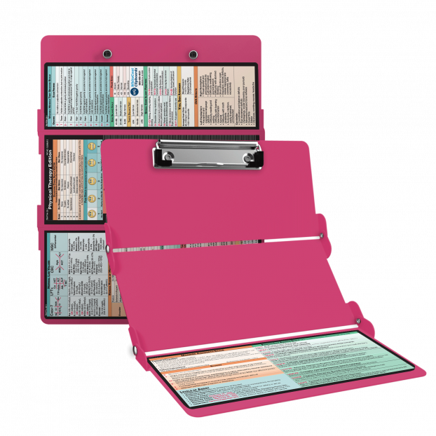 WhiteCoat Clipboard® Trifold - Pink Physical Therapy Edition